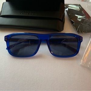 Flat top sunglasses blue